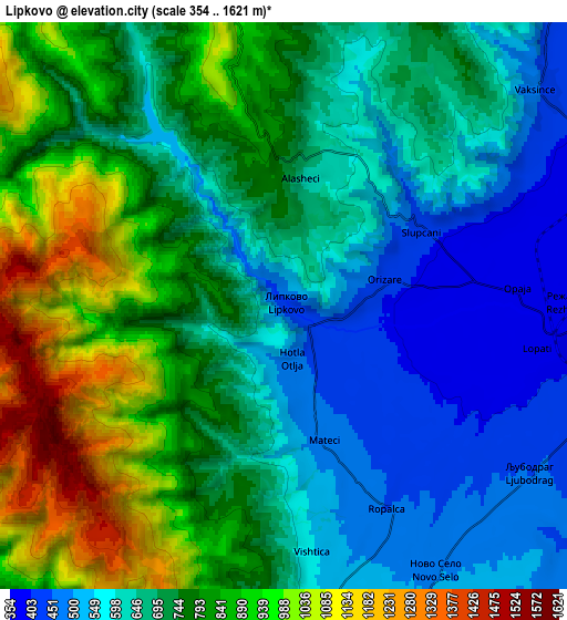 Zoom OUT 2x Lipkovo, North Macedonia elevation map