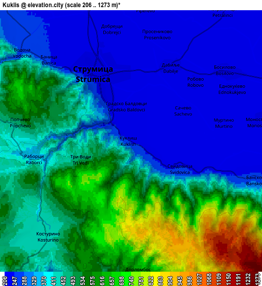 Zoom OUT 2x Kuklis, North Macedonia elevation map