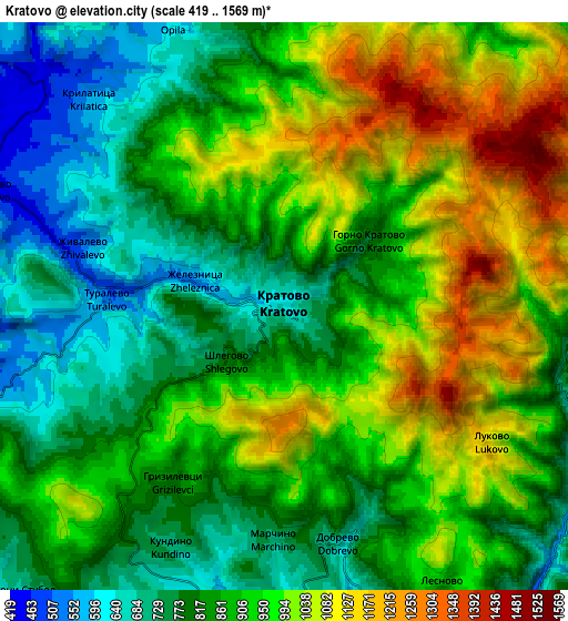 Zoom OUT 2x Kratovo, North Macedonia elevation map