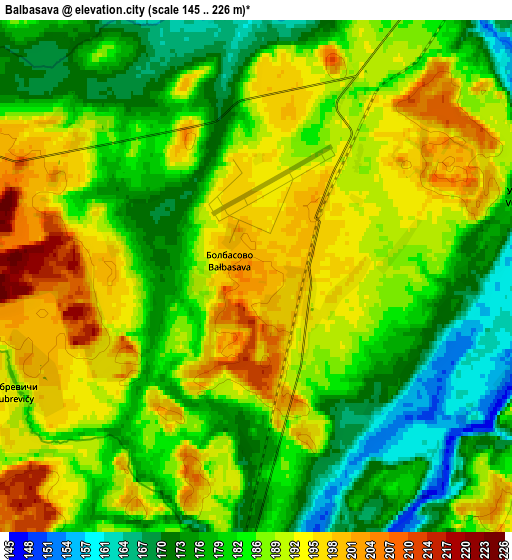 Zoom OUT 2x Balbasava, Belarus elevation map