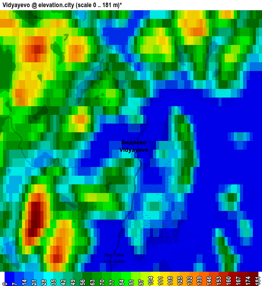 Zoom OUT 2x Vidyayevo, Russia elevation map