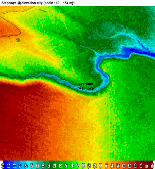 Zoom OUT 2x Stepnoye, Russia elevation map