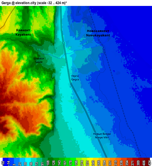 Zoom OUT 2x Gerga, Russia elevation map