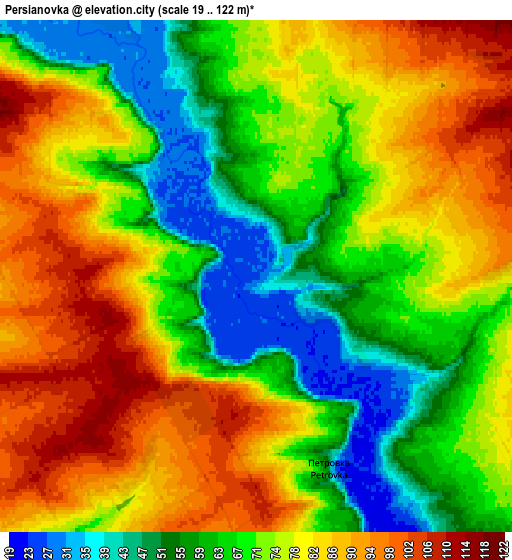 Zoom OUT 2x Persianovka, Russia elevation map