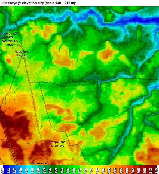 Zoom OUT 2x Il’inskoye, Russia elevation map