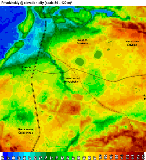 Zoom OUT 2x Privolzhskiy, Russia elevation map