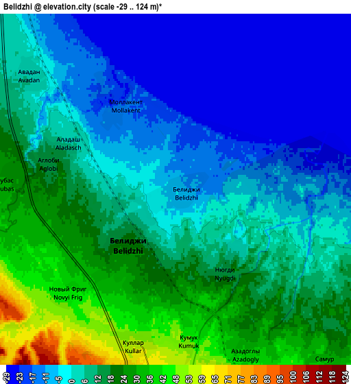 Zoom OUT 2x Belidzhi, Russia elevation map