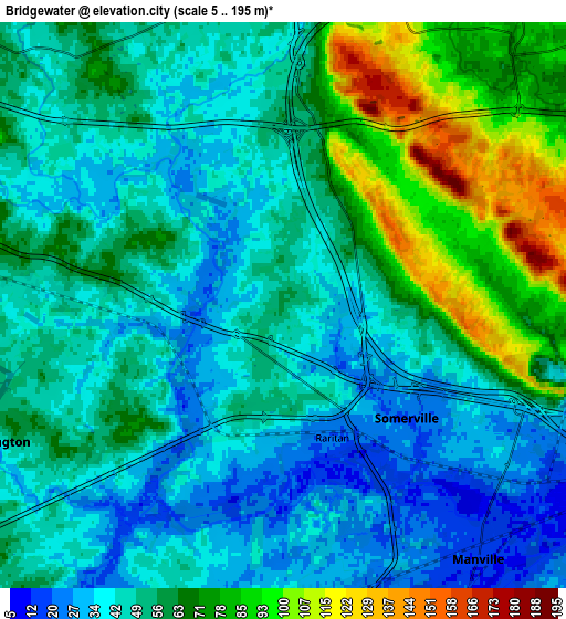 Zoom OUT 2x Bridgewater, United States elevation map