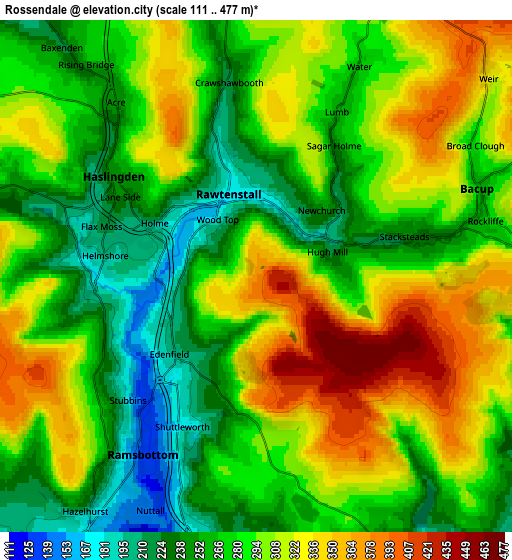 Zoom OUT 2x Rossendale, United Kingdom elevation map