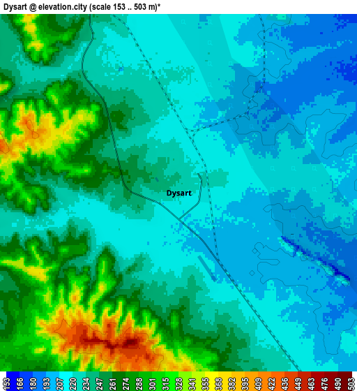 Zoom OUT 2x Dysart, Australia elevation map