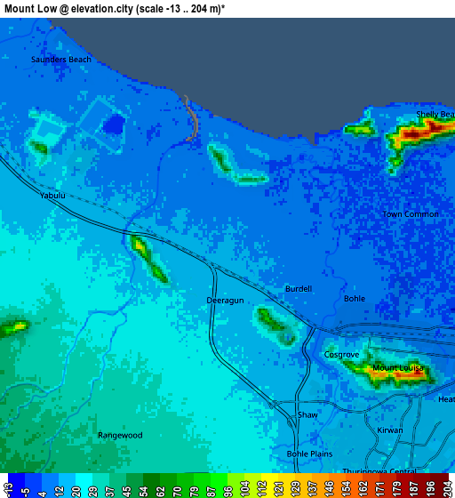Zoom OUT 2x Mount Low, Australia elevation map