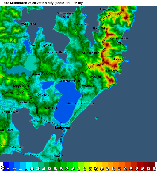 Zoom OUT 2x Lake Munmorah, Australia elevation map