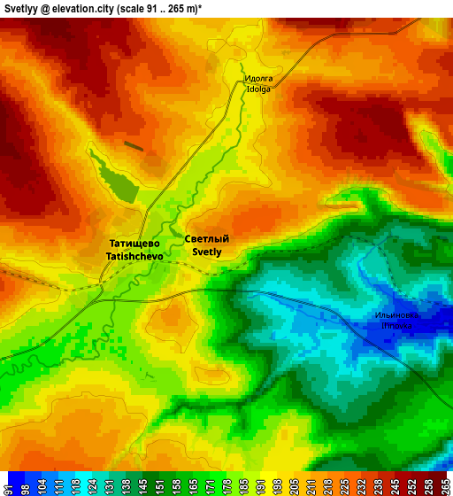 Zoom OUT 2x Svetlyy, Russia elevation map
