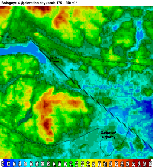 Zoom OUT 2x Bologoye-4, Russia elevation map