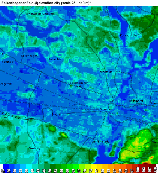 Zoom OUT 2x Falkenhagener Feld, Germany elevation map