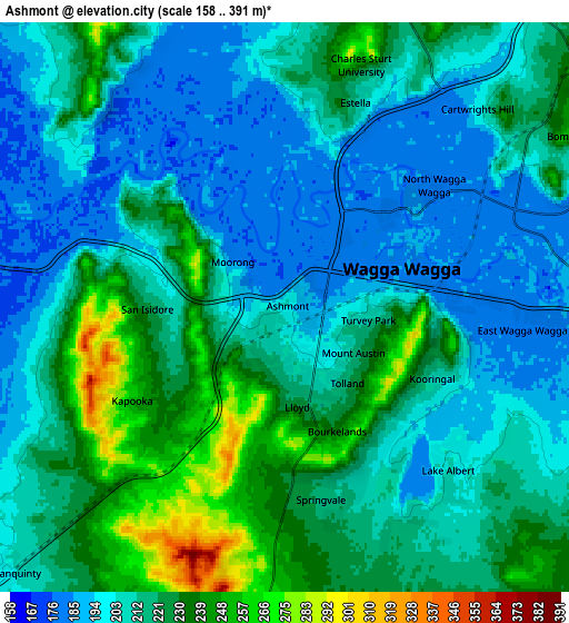 Zoom OUT 2x Ashmont, Australia elevation map