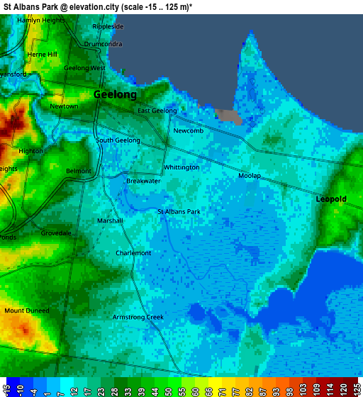 Zoom OUT 2x St Albans Park, Australia elevation map