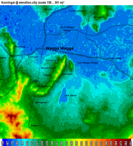 Zoom OUT 2x Kooringal, Australia elevation map