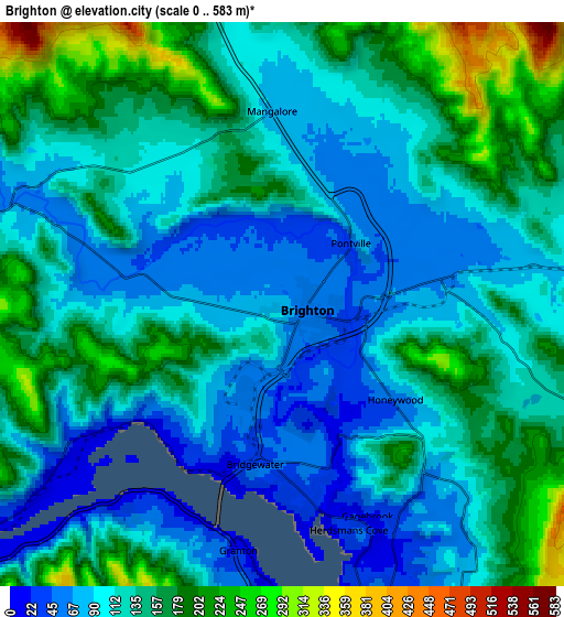 Zoom OUT 2x Brighton, Australia elevation map