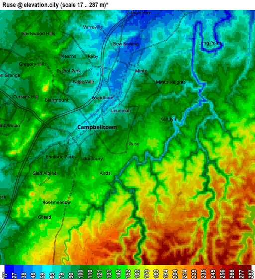 Zoom OUT 2x Ruse, Australia elevation map