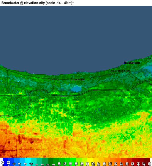 Zoom OUT 2x Broadwater, Australia elevation map