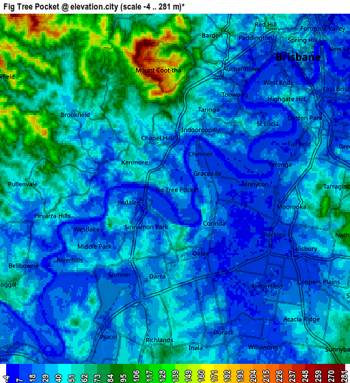 Zoom OUT 2x Fig Tree Pocket, Australia elevation map