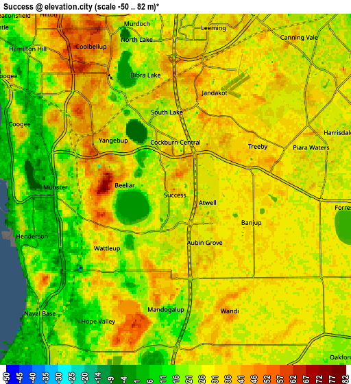 Zoom OUT 2x Success, Australia elevation map