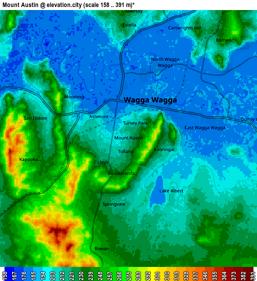 Zoom OUT 2x Mount Austin, Australia elevation map