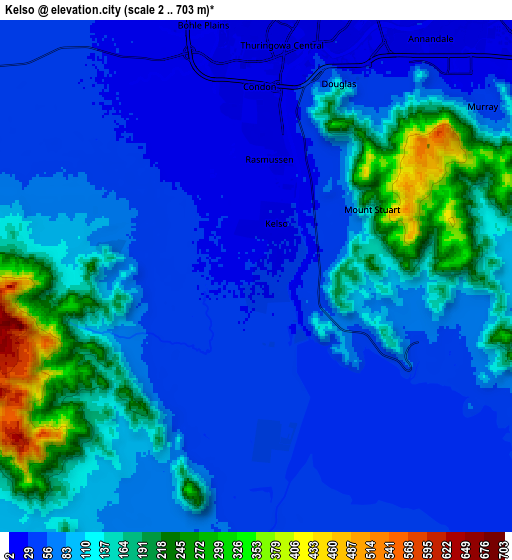 Zoom OUT 2x Kelso, Australia elevation map