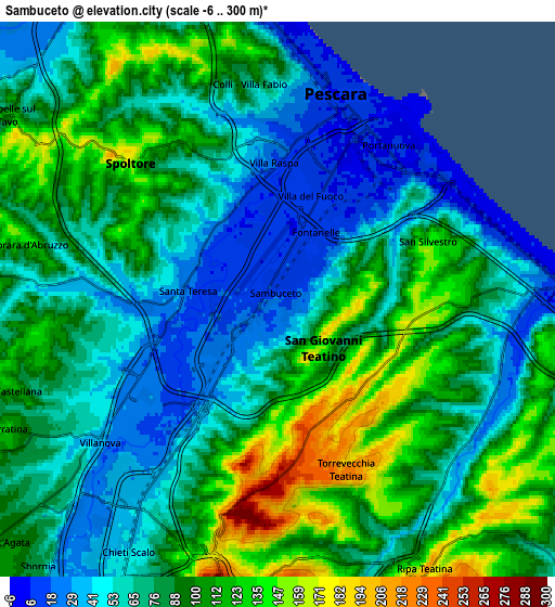 Zoom OUT 2x Sambuceto, Italy elevation map