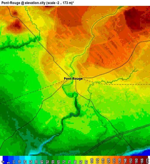Zoom OUT 2x Pont-Rouge, Canada elevation map