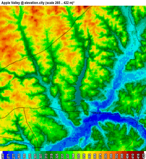 Zoom OUT 2x Apple Valley, United States elevation map