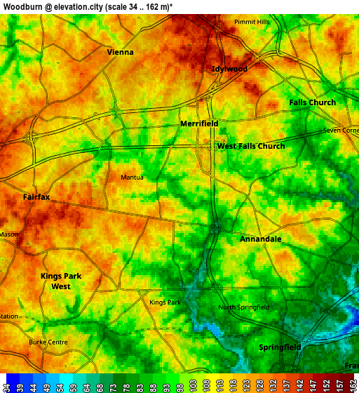 Zoom OUT 2x Woodburn, United States elevation map