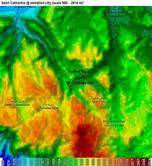 Zoom OUT 2x Saint Catherine, Egypt elevation map