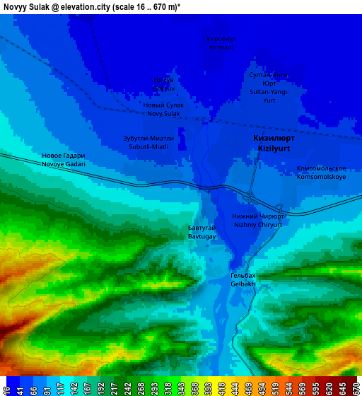 Zoom OUT 2x Novyy Sulak, Russia elevation map