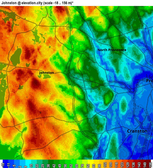 Zoom OUT 2x Johnston, United States elevation map