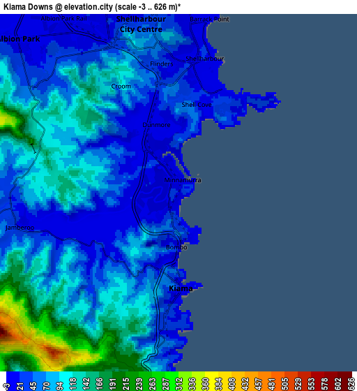 Zoom OUT 2x Kiama Downs, Australia elevation map