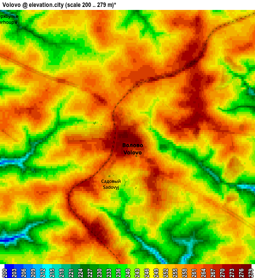 Zoom OUT 2x Volovo, Russia elevation map