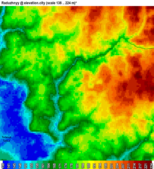 Zoom OUT 2x Raduzhnyy, Russia elevation map