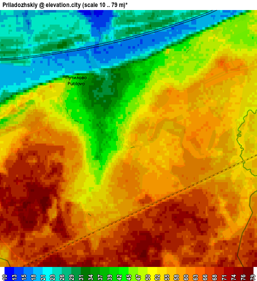 Zoom OUT 2x Priladozhskiy, Russia elevation map