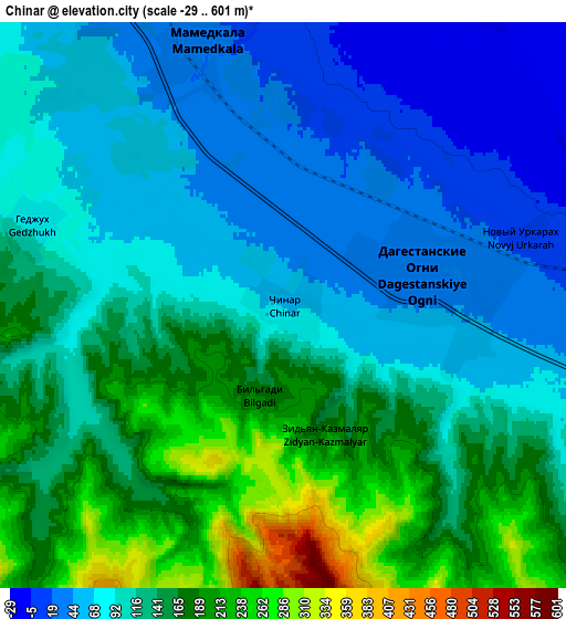 Zoom OUT 2x Chinar, Russia elevation map