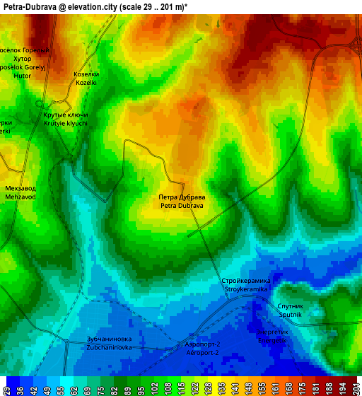 Zoom OUT 2x Petra-Dubrava, Russia elevation map