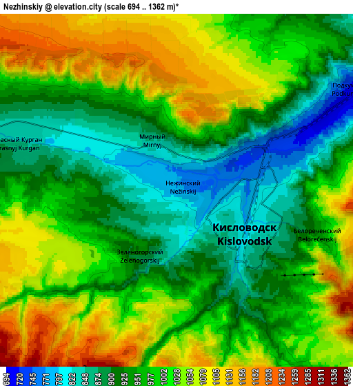 Zoom OUT 2x Nezhinskiy, Russia elevation map