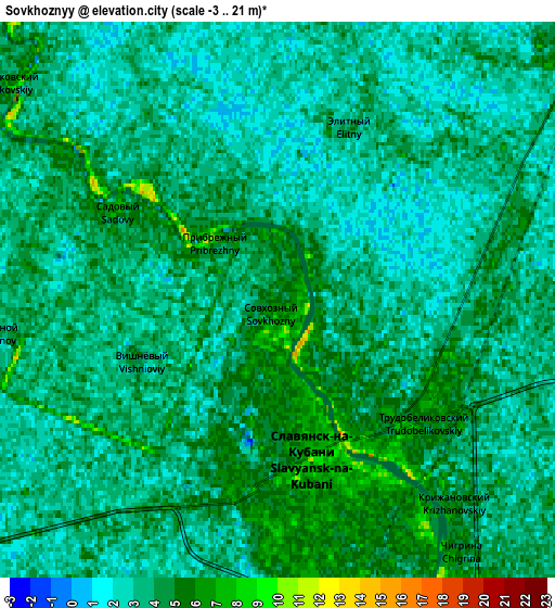 Zoom OUT 2x Sovkhoznyy, Russia elevation map