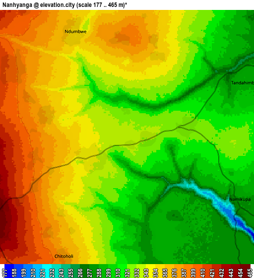 Zoom OUT 2x Nanhyanga, Tanzania elevation map