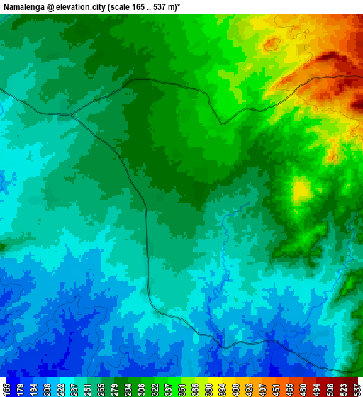 Zoom OUT 2x Namalenga, Tanzania elevation map