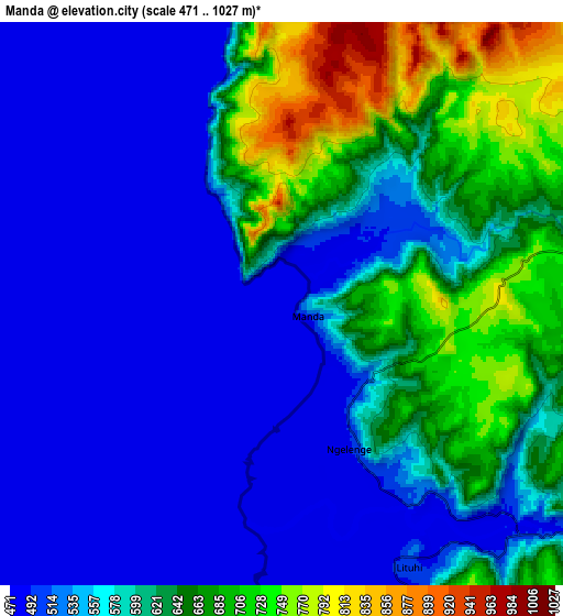 Zoom OUT 2x Manda, Tanzania elevation map