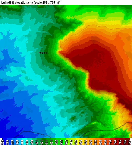 Zoom OUT 2x Lulindi, Tanzania elevation map