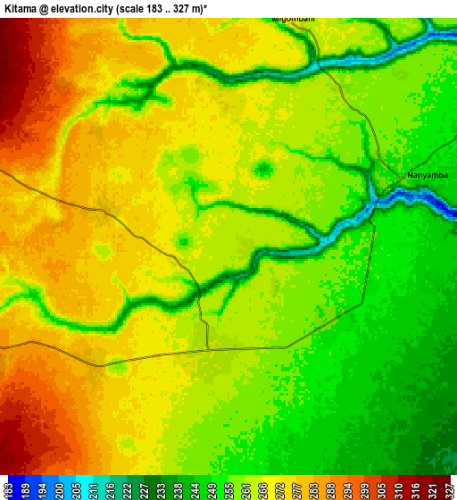 Zoom OUT 2x Kitama, Tanzania elevation map