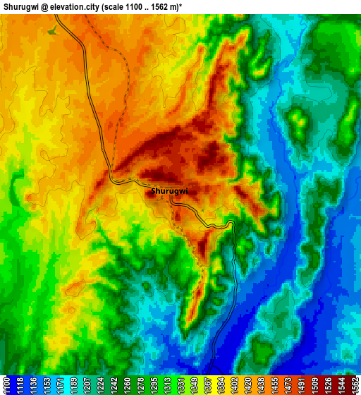 Zoom OUT 2x Shurugwi, Zimbabwe elevation map